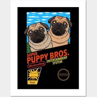 Super Puppy Brothers - retro video game Posters and Art